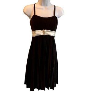 Taboo Party Dress Black with White Tie Junior Size Large